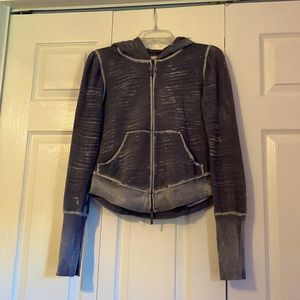 Free people cropped zip hoodie